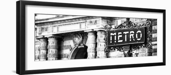 Classic Art, Metro Sign at the Louvre Metro Station, Paris, France-Philippe Hugonnard-Framed Photographic Print