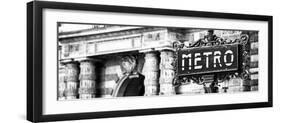 Classic Art, Metro Sign at the Louvre Metro Station, Paris, France-Philippe Hugonnard-Framed Photographic Print