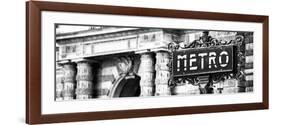 Classic Art, Metro Sign at the Louvre Metro Station, Paris, France-Philippe Hugonnard-Framed Photographic Print