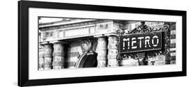 Classic Art, Metro Sign at the Louvre Metro Station, Paris, France-Philippe Hugonnard-Framed Photographic Print