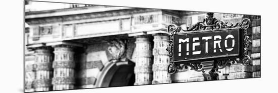 Classic Art, Metro Sign at the Louvre Metro Station, Paris, France-Philippe Hugonnard-Mounted Photographic Print