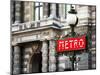 Classic Art, Metro Sign at the Louvre Metro Station, Paris, France-Philippe Hugonnard-Mounted Photographic Print