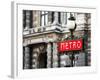 Classic Art, Metro Sign at the Louvre Metro Station, Paris, France-Philippe Hugonnard-Framed Photographic Print