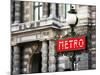 Classic Art, Metro Sign at the Louvre Metro Station, Paris, France-Philippe Hugonnard-Mounted Photographic Print