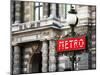 Classic Art, Metro Sign at the Louvre Metro Station, Paris, France-Philippe Hugonnard-Mounted Premium Photographic Print