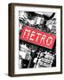 Classic Art, Metro Sign at the Louvre Metro Station, Paris, France-Philippe Hugonnard-Framed Photographic Print