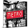 Classic Art, Metro Sign at the Louvre Metro Station, Paris, France-Philippe Hugonnard-Mounted Photographic Print