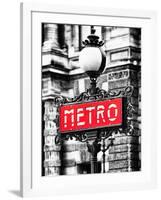 Classic Art, Metro Sign at the Louvre Metro Station, Paris, France-Philippe Hugonnard-Framed Photographic Print