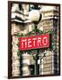 Classic Art, Metro Sign at the Louvre Metro Station, Paris, France-Philippe Hugonnard-Framed Photographic Print