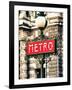 Classic Art, Metro Sign at the Louvre Metro Station, Paris, France-Philippe Hugonnard-Framed Photographic Print