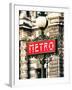 Classic Art, Metro Sign at the Louvre Metro Station, Paris, France-Philippe Hugonnard-Framed Premium Photographic Print