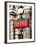 Classic Art, Metro Sign at the Louvre Metro Station, Paris, France-Philippe Hugonnard-Framed Photographic Print