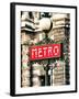 Classic Art, Metro Sign at the Louvre Metro Station, Paris, France-Philippe Hugonnard-Framed Photographic Print