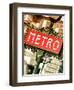 Classic Art, Metro Sign at the Louvre Metro Station, Paris, France-Philippe Hugonnard-Framed Photographic Print