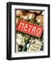 Classic Art, Metro Sign at the Louvre Metro Station, Paris, France-Philippe Hugonnard-Framed Photographic Print