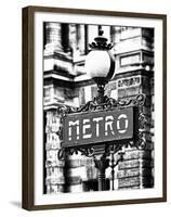 Classic Art, Metro Sign at the Louvre Metro Station, Paris, France-Philippe Hugonnard-Framed Premium Photographic Print
