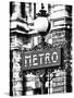 Classic Art, Metro Sign at the Louvre Metro Station, Paris, France-Philippe Hugonnard-Stretched Canvas