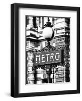 Classic Art, Metro Sign at the Louvre Metro Station, Paris, France-Philippe Hugonnard-Framed Premium Photographic Print