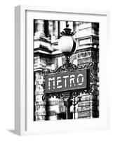 Classic Art, Metro Sign at the Louvre Metro Station, Paris, France-Philippe Hugonnard-Framed Photographic Print