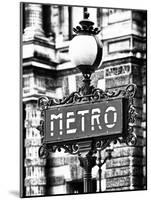 Classic Art, Metro Sign at the Louvre Metro Station, Paris, France-Philippe Hugonnard-Mounted Photographic Print