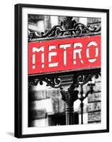 Classic Art, Metro Sign at the Louvre Metro Station, Paris, France-Philippe Hugonnard-Framed Premium Photographic Print