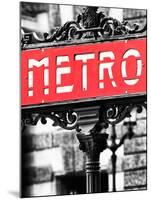Classic Art, Metro Sign at the Louvre Metro Station, Paris, France-Philippe Hugonnard-Mounted Premium Photographic Print