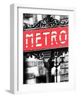 Classic Art, Metro Sign at the Louvre Metro Station, Paris, France-Philippe Hugonnard-Framed Photographic Print