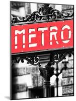 Classic Art, Metro Sign at the Louvre Metro Station, Paris, France-Philippe Hugonnard-Mounted Photographic Print