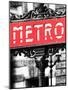 Classic Art, Metro Sign at the Louvre Metro Station, Paris, France-Philippe Hugonnard-Mounted Photographic Print