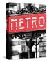 Classic Art, Metro Sign at the Louvre Metro Station, Paris, France-Philippe Hugonnard-Stretched Canvas