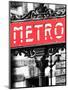 Classic Art, Metro Sign at the Louvre Metro Station, Paris, France-Philippe Hugonnard-Mounted Photographic Print