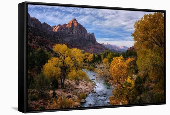 Classic Autumn View Zion National Park, Utah-Vincent James-Framed Stretched Canvas