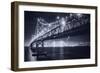 Classic Black and White Night in the City - San Francisco, California-Vincent James-Framed Photographic Print