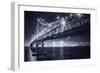 Classic Black and White Night in the City - San Francisco, California-Vincent James-Framed Photographic Print