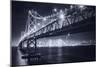 Classic Black and White Night in the City - San Francisco, California-Vincent James-Mounted Photographic Print