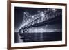 Classic Black and White Night in the City - San Francisco, California-Vincent James-Framed Photographic Print