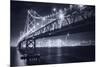 Classic Black and White Night in the City - San Francisco, California-Vincent James-Mounted Photographic Print