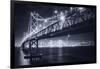 Classic Black and White Night in the City - San Francisco, California-Vincent James-Framed Photographic Print