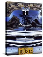 Classic Black Chrysler Car with Reflections in Paintwork, Havana, Cuba, West Indies-Lee Frost-Stretched Canvas