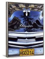 Classic Black Chrysler Car with Reflections in Paintwork, Havana, Cuba, West Indies-Lee Frost-Framed Photographic Print