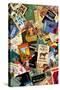 Classic Book Cover Collage II-Paris Pierce-Stretched Canvas