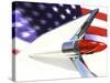 Classic Cadillac and American Flag-Bill Bachmann-Stretched Canvas