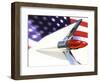 Classic Cadillac and American Flag-Bill Bachmann-Framed Photographic Print