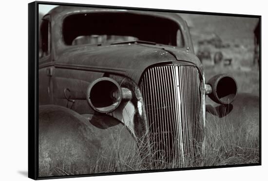 Classic Car Body In Bodie, Ca-George Oze-Framed Stretched Canvas