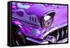 Classic car: Chevrolet with flaming hood-Bill Bachmann-Framed Stretched Canvas