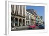 Classic Cars and Taxis on Street in Downtown, Havana, Cuba-Bill Bachmann-Framed Photographic Print