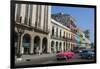 Classic Cars and Taxis on Street in Downtown, Havana, Cuba-Bill Bachmann-Framed Photographic Print