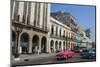 Classic Cars and Taxis on Street in Downtown, Havana, Cuba-Bill Bachmann-Mounted Photographic Print