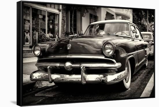 Classic Cars of Miami Beach-Philippe Hugonnard-Framed Stretched Canvas