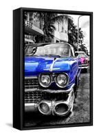 Classic Cars of Miami Beach-Philippe Hugonnard-Framed Stretched Canvas